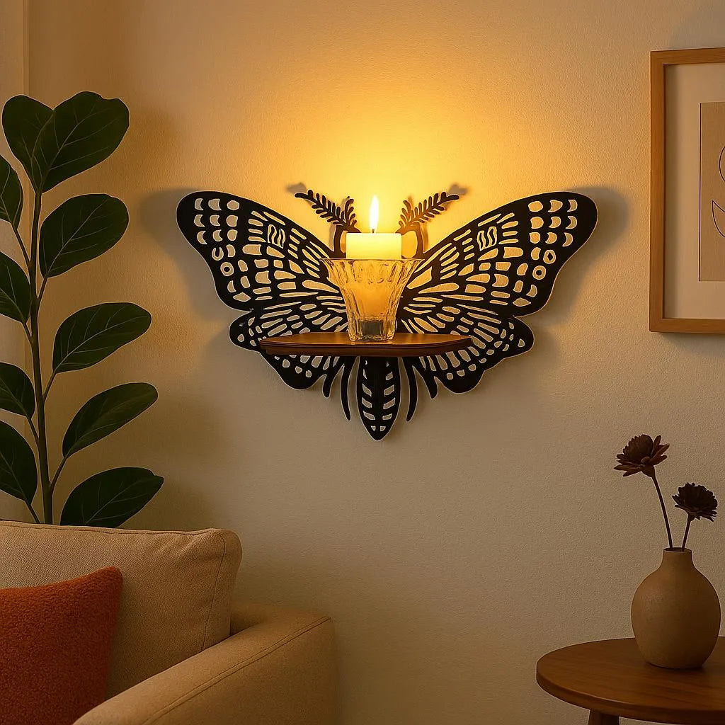 – Decorative Wall Hanging Rack for Living Room & Bedroom
