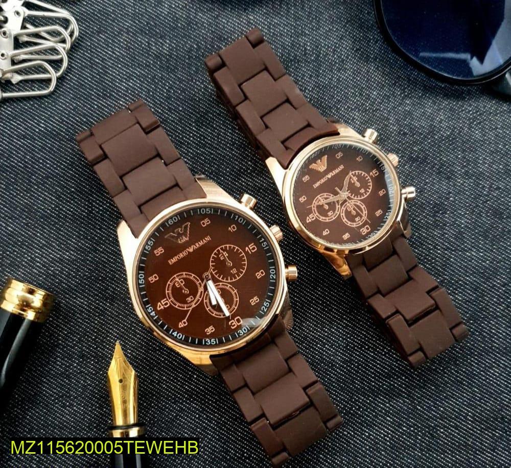 Couple's Chronograph Watches - Brown