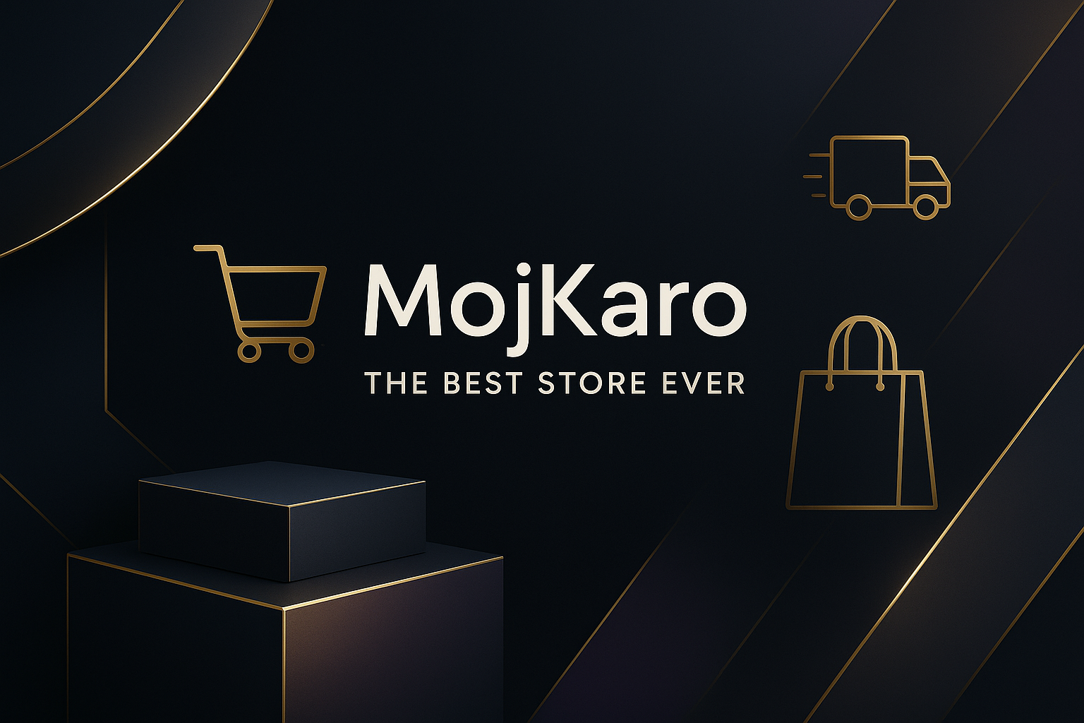 create a background image for desktop in my mojkaro store that shows best store ever